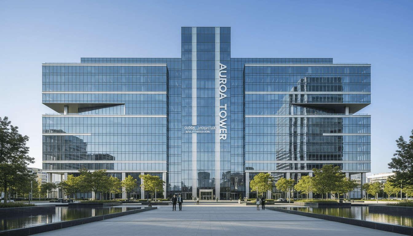 Modern commercial building exterior